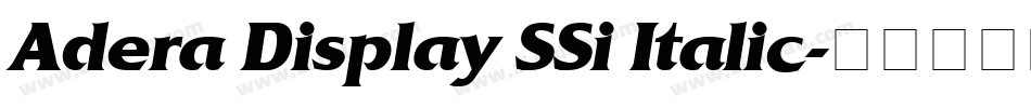 Adera Display SSi Italic字体转换